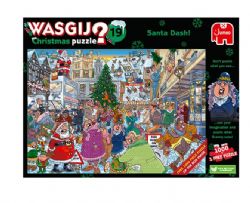 WASGIJ MYSTERY NOËL NO 19 VERT CASSE-TÊTE 2 X 1000 PIÈCES - LA COURSE DU PÈRE NOËL ! #70-00021